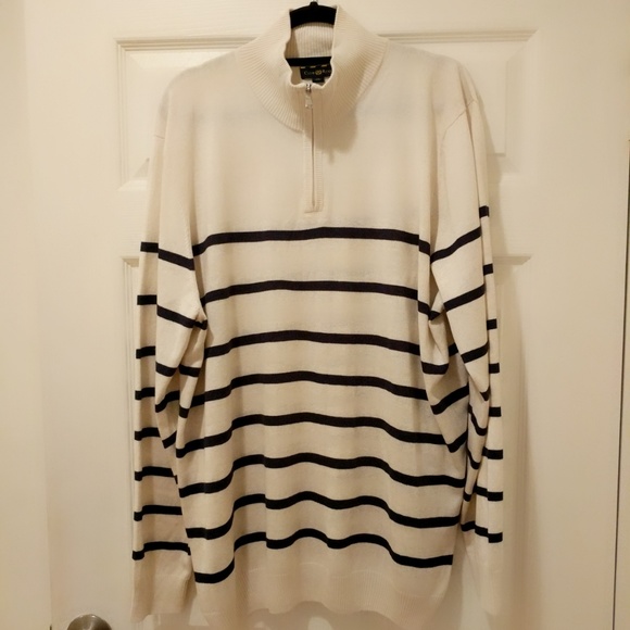 Club Room Striped 1/4 Zip Pullover - XL - Picture 3 of 4